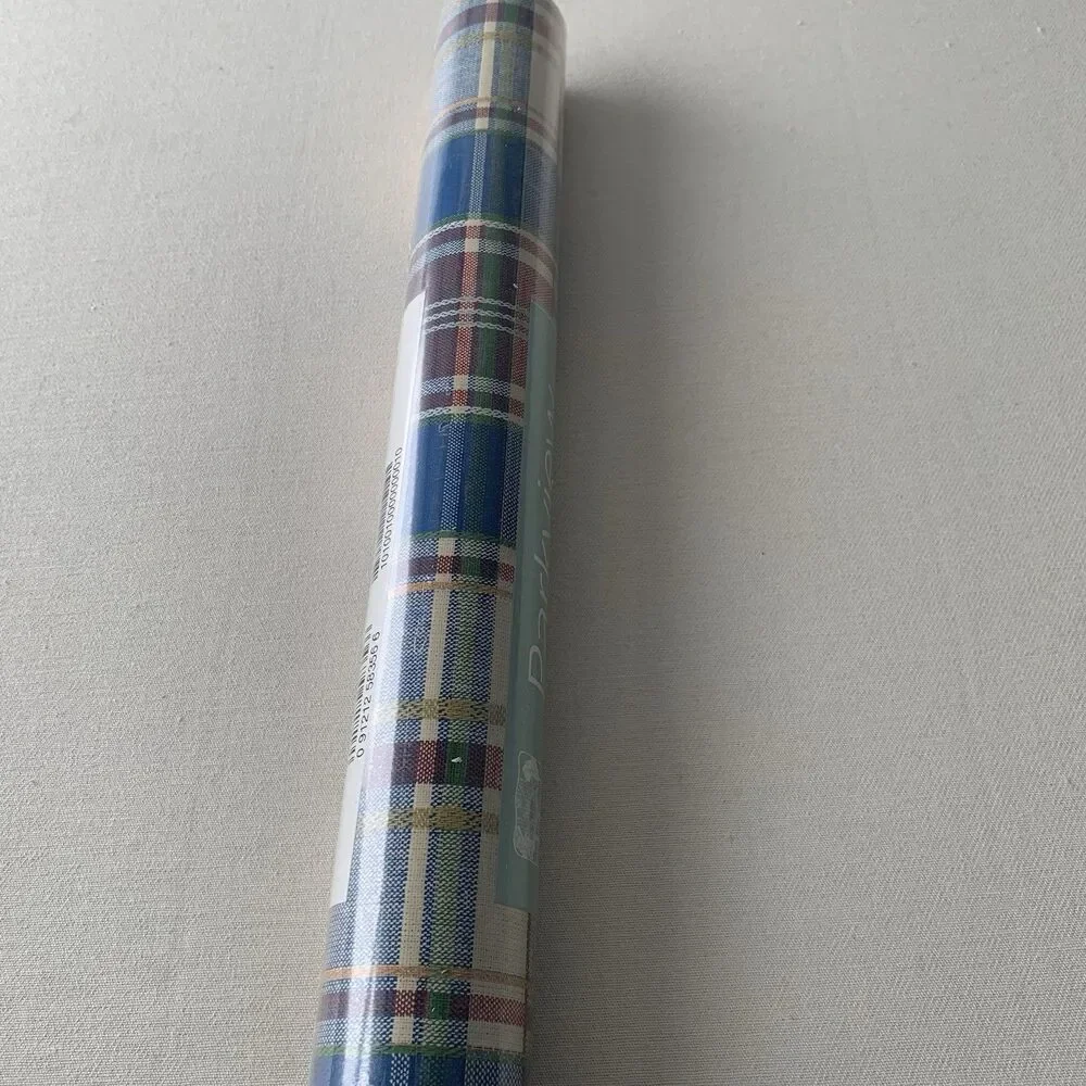 Parkview Designs Wallcoverings 56 sq ft BLUE & REDS PLAIDS SEALED NOS